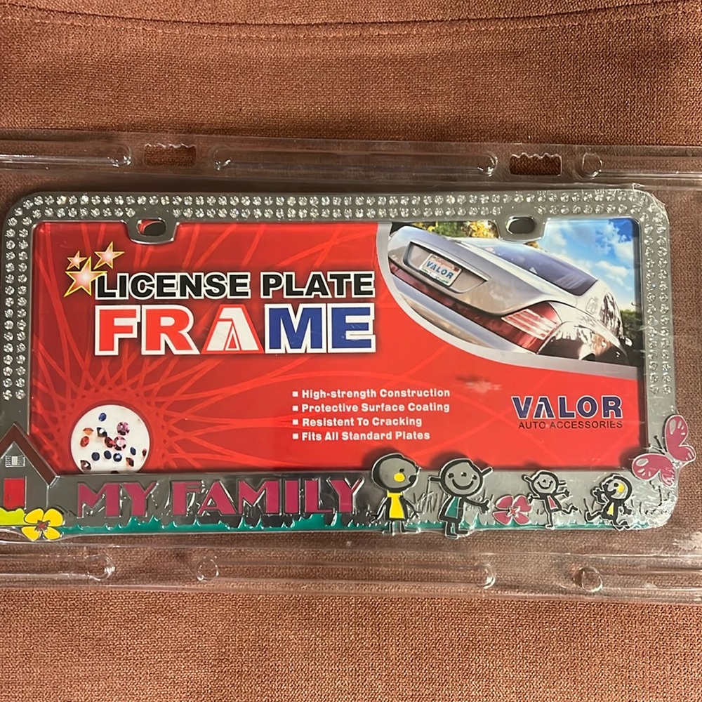 Car license plate frame my family